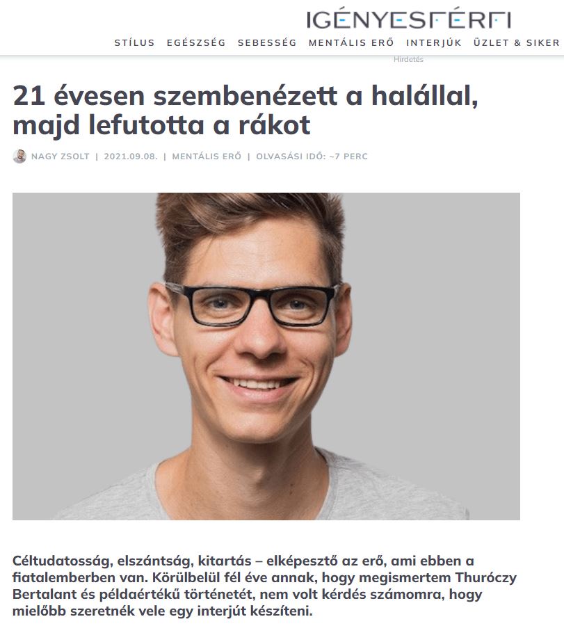 Igenyesferfi.hu | Interjú | Futni, hinni, élni könyv