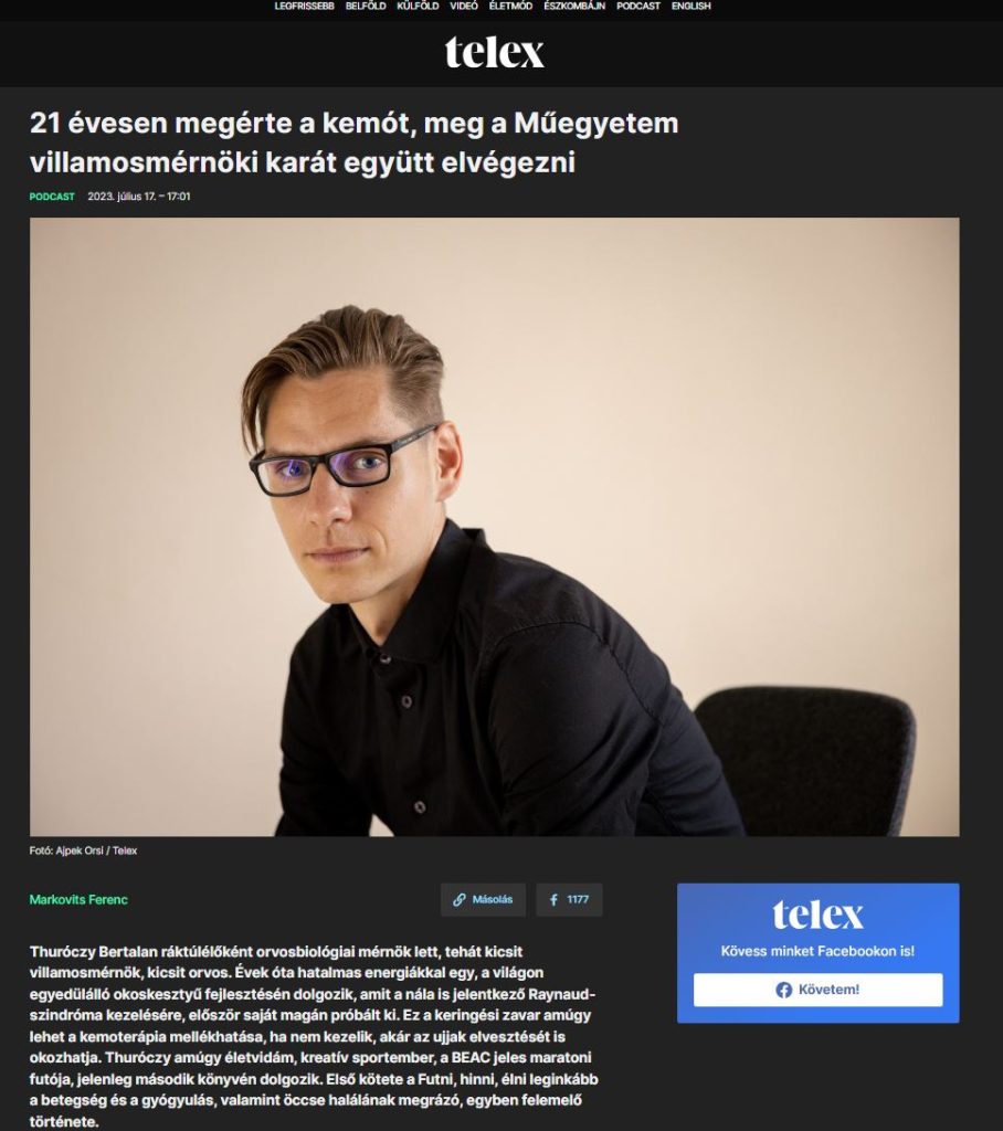 TELEX CÍMLAP: RÁKELTÉRÍTŐ PODCAST_"21 évesen megérte a kemót, meg a Műegyetem villamosmérnöki karát együtt elvégezni"_ [2023.07.18.]
