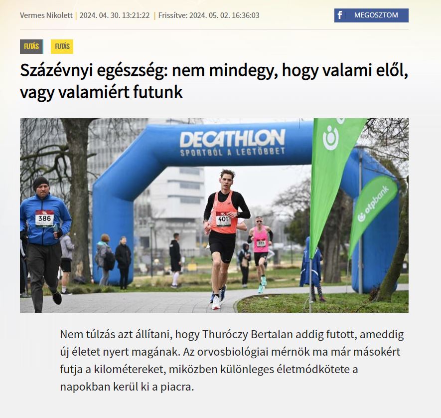 Csupasport interjú | Százévnyi egészség: Nem mindegy, hogy valami elől, vagy valamiért futunk